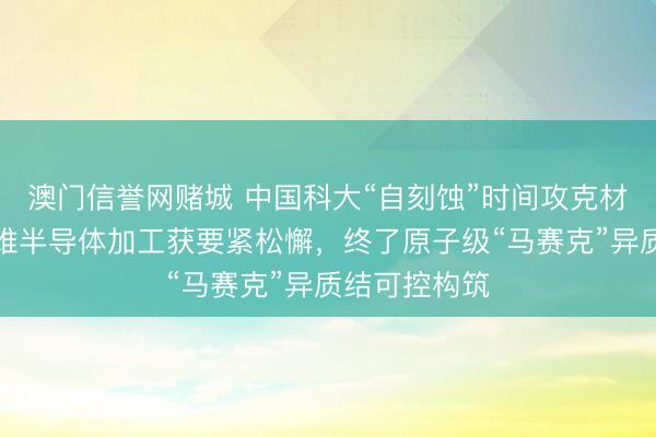 澳门信誉网赌城 中国科大“自刻蚀”时间攻克材料贫穷：二维半导体加工获要紧松懈，终了原子级“马赛克”异质结可控构筑