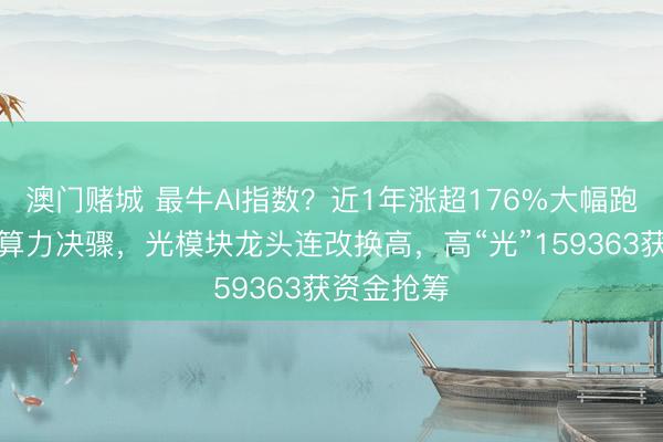 澳门赌城 最牛AI指数？近1年涨超176%大幅跑赢同类！算力决骤，光模块龙头连改换高，高“光”159363获资金抢筹