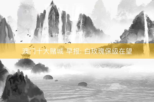 澳门十大赌城 早报: 白玫瑰保级在望